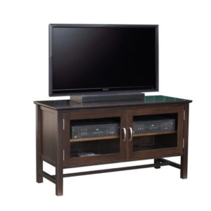 small size custom made brooklyn tv console in solid wood