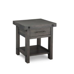 rustic solid wood canadian made rafters end table