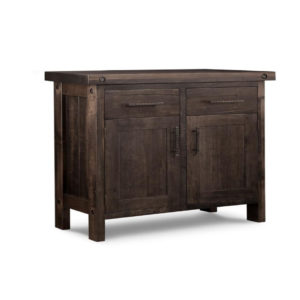 solid rustic maple wood rafters 2 door small sideboard