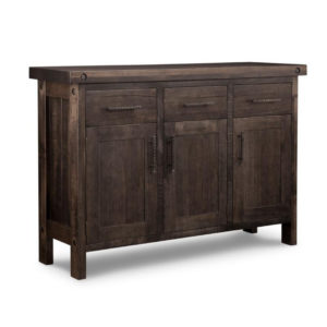 solid rustic wood populars rafters sideboard with 3 doors
