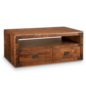 canadian made distressed wood saratoga rectangle coffee table