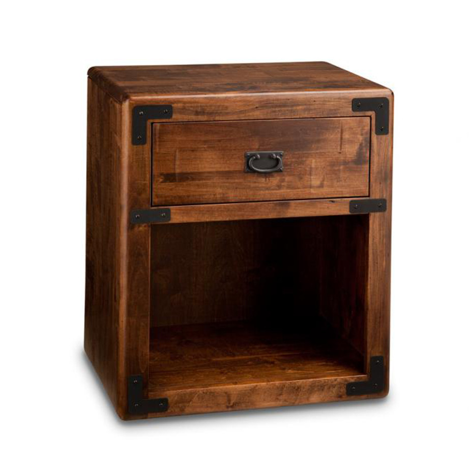 solid handstone maple wood saratoga night stand with 1 drawer