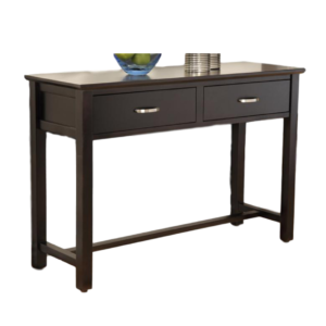 solid wood canadian made brooklyn sofa table with drawers