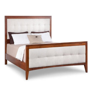 custom made catalina king size bed with upholstered headboard and footboard