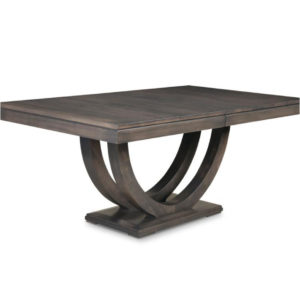 solid wood mennonite made contempo trestle table with U shaped base