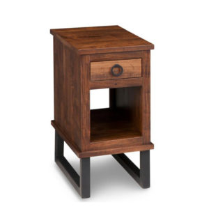 narrow width condo size cumberland solid wood end table