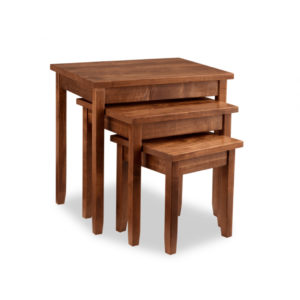 3 piece solid wood glen garry nesting tables set