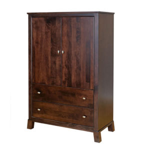 solid wood kitsilano armoire with doors and drawers