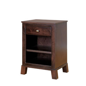 modern style kitsilano night stand with open shelf
