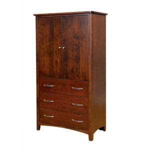 canadian made hand crafted metro armoire with doors and drawers