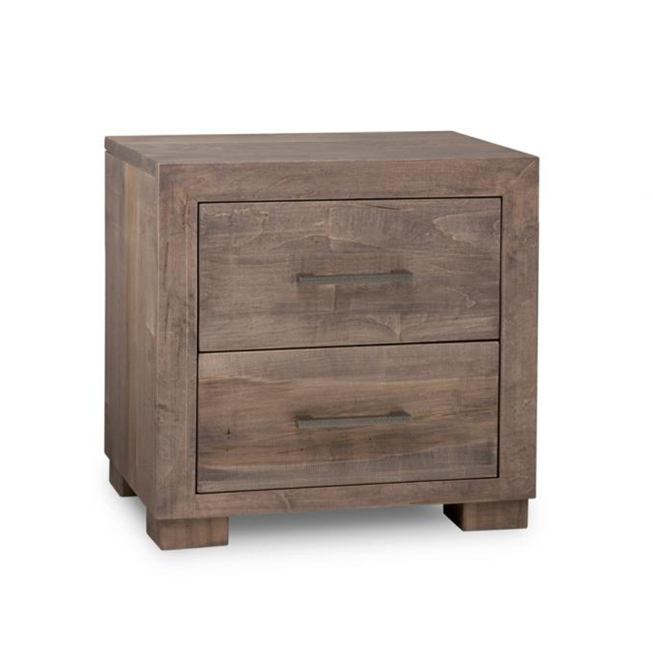 hand crafted in canada steel city night stand in solid wood