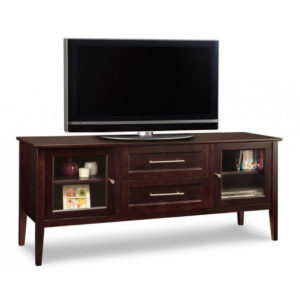 modern solid wood stockholm tv console with glass doors