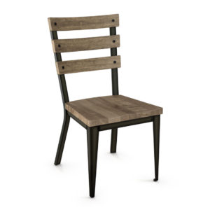 dexter solid rustic wood dining chair