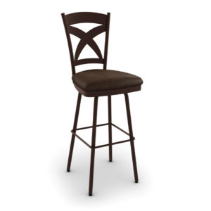 custom stool, metal, iron, steel, fabric, leather, distressed wood, solid birch, traditional, modern, urban, rustic, bar, pub, counter, island, kitchen, amiss, made in canada, marcus swivel stool
