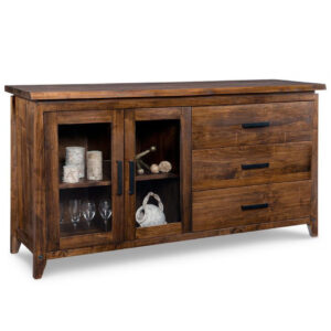 mad ein canada solid wood pemberton glass doors sideboard with showcase doors