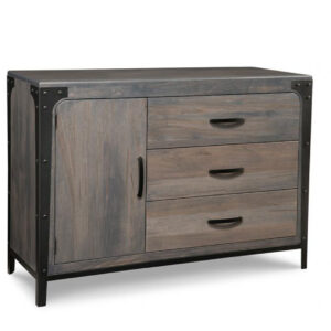 solid rustic wood portland small sideboard with 1 door