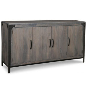 solid wood custom size portland wide sideboard with 4 wood doors