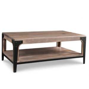 canadian made portland coffee table with metal legs