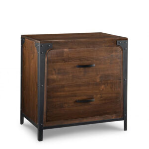 solid wood portland file cabinet with 2 filing drawers