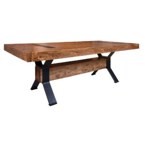 contemporary, distressed, extension table, farmhouse, industrial, leaf, leaves, made in canada, maple, modern, ruff sawn, rustic, solid top, solid wood, Dining Room, Tables, Trestle Tables, rustic wood kitchen furniture, modern kitchen furniture, kitchen furniture, custom built kitchen furniture, Arthur Phillipe Table, Arthur Phillipe, Table