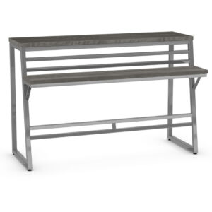 metal frame crawford island console table with solid wood top