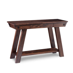 solid rustic wood algoma sofa table with drawer