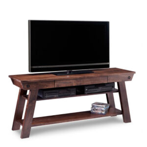 modern farmhouse algoma tv console with open shelf