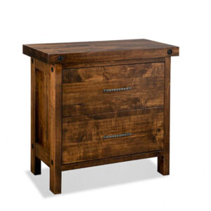 solid wood rafters file cabinet with 2 file drawers