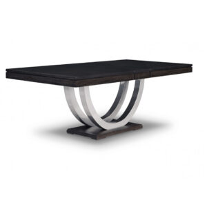 contempo metal trestle table, solid wood dining table, rustic wood tables, made in canada tables, tables with leaves, handstone furniture, edmonton furniture store, edmonton furniture stores