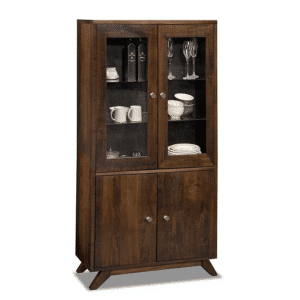 Tribeca Display Cabinet with 2 Glass Doors - Made in Canada Furniture