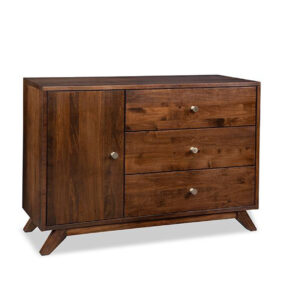canadian made tribeca small sideboard in solid wood with custom finishing