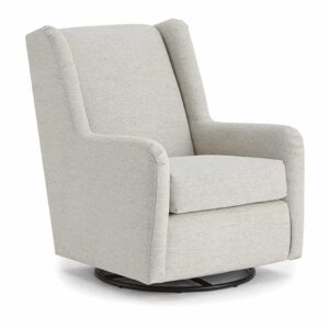 brianna swivel glider chair with wing back design