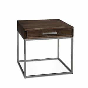 Muskoka End Table Canadian made with drawer and metal base