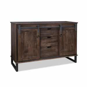 solid rustic wood canadian made cumberland barn door cabinet