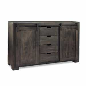 modern farmhouse solid wood steel city barn door cabinet