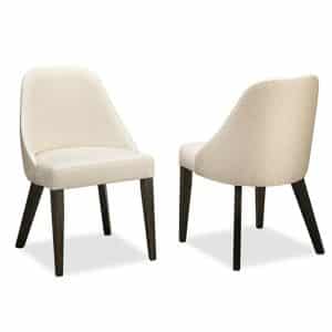 Canadian made laguna fabric chair with solid wood frame