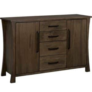 Roxwell Sideboard in solid wood with black hardware - Made in Canada Furniture