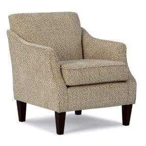 Ashelle Club Chair with slim modern arms and available in custom fabrics
