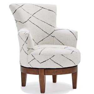 best selling justine round swivel chair with wood base