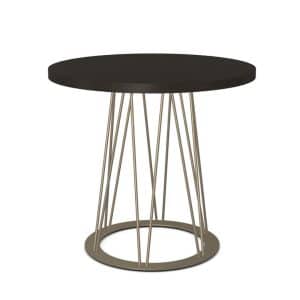 Calypso End Table - Metal Frame Furniture with Wood Top