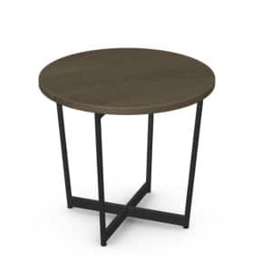 Jill End Table - Round End Table with Solid Wood Top
