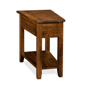 Glen Garry Wedge Table for angled use between two chairs solid wood