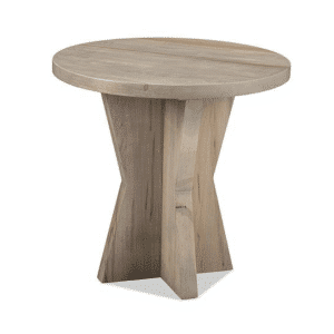 Jasper round end table in custom wood finish