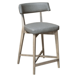 Myra Counter Stool - Modern Wood Frame Stool with Custom Fabric
